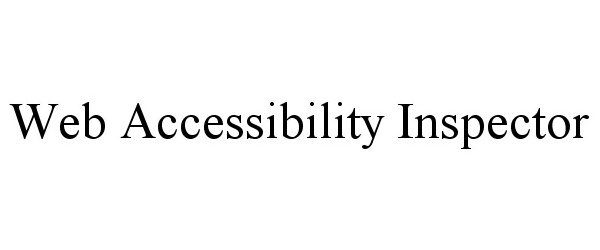 Trademark Logo WEB ACCESSIBILITY INSPECTOR