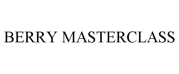 Trademark Logo BERRY MASTERCLASS
