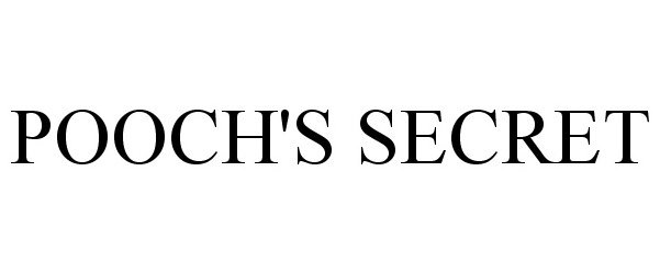 Trademark Logo POOCH'S SECRET