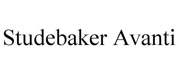 Trademark Logo STUDEBAKER AVANTI