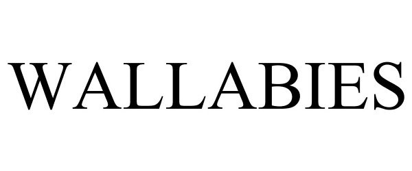 Trademark Logo WALLABIES