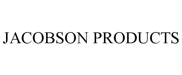 Trademark Logo JACOBSON PRODUCTS