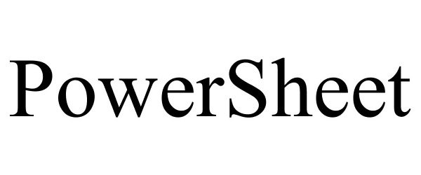 Trademark Logo POWERSHEET