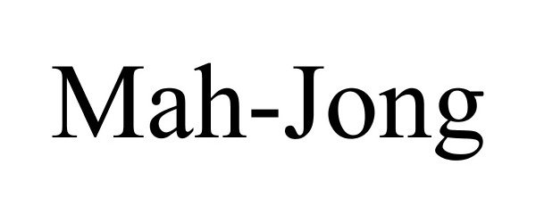 Trademark Logo MAH-JONG
