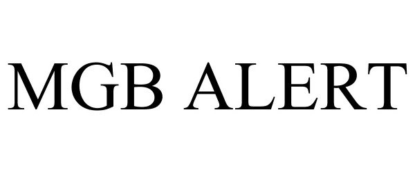Trademark Logo MGB ALERT