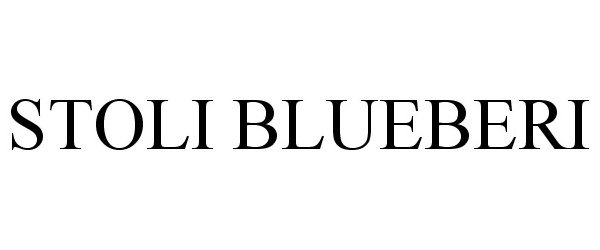 Trademark Logo STOLI BLUEBERI