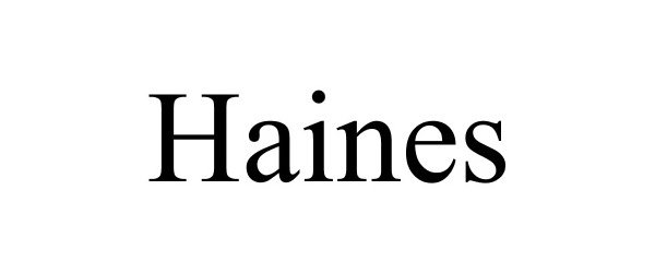 Trademark Logo HAINES