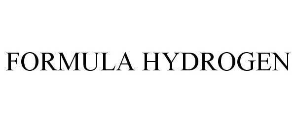 Trademark Logo FORMULA HYDROGEN