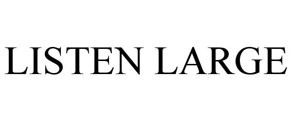 Trademark Logo LISTEN LARGE