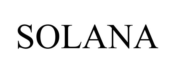 Trademark Logo SOLANA