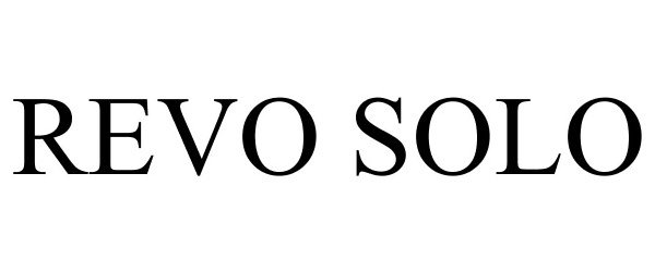 Trademark Logo REVO SOLO