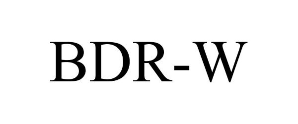 Trademark Logo BDR-W