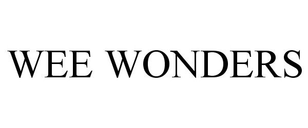 Trademark Logo WEE WONDERS