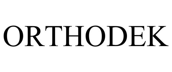 Trademark Logo ORTHODEK
