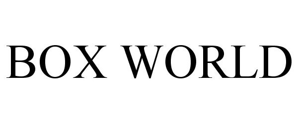 Trademark Logo BOX WORLD