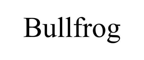 Trademark Logo BULLFROG