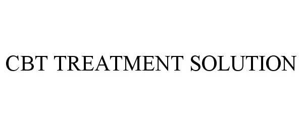  CBT TREATMENT SOLUTION