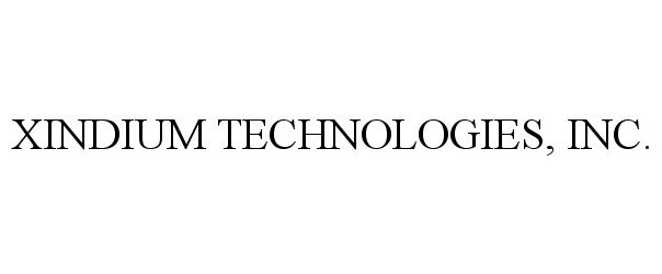  XINDIUM TECHNOLOGIES, INC.