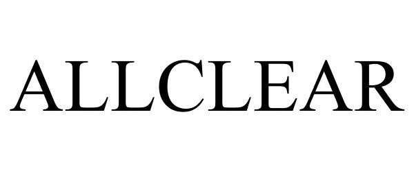 Trademark Logo ALLCLEAR
