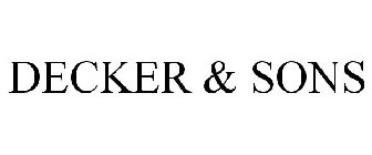 Trademark Logo DECKER & SONS