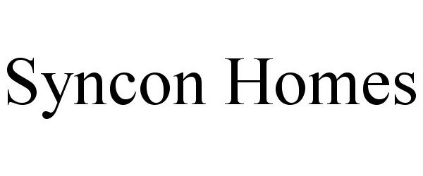 Trademark Logo SYNCON HOMES