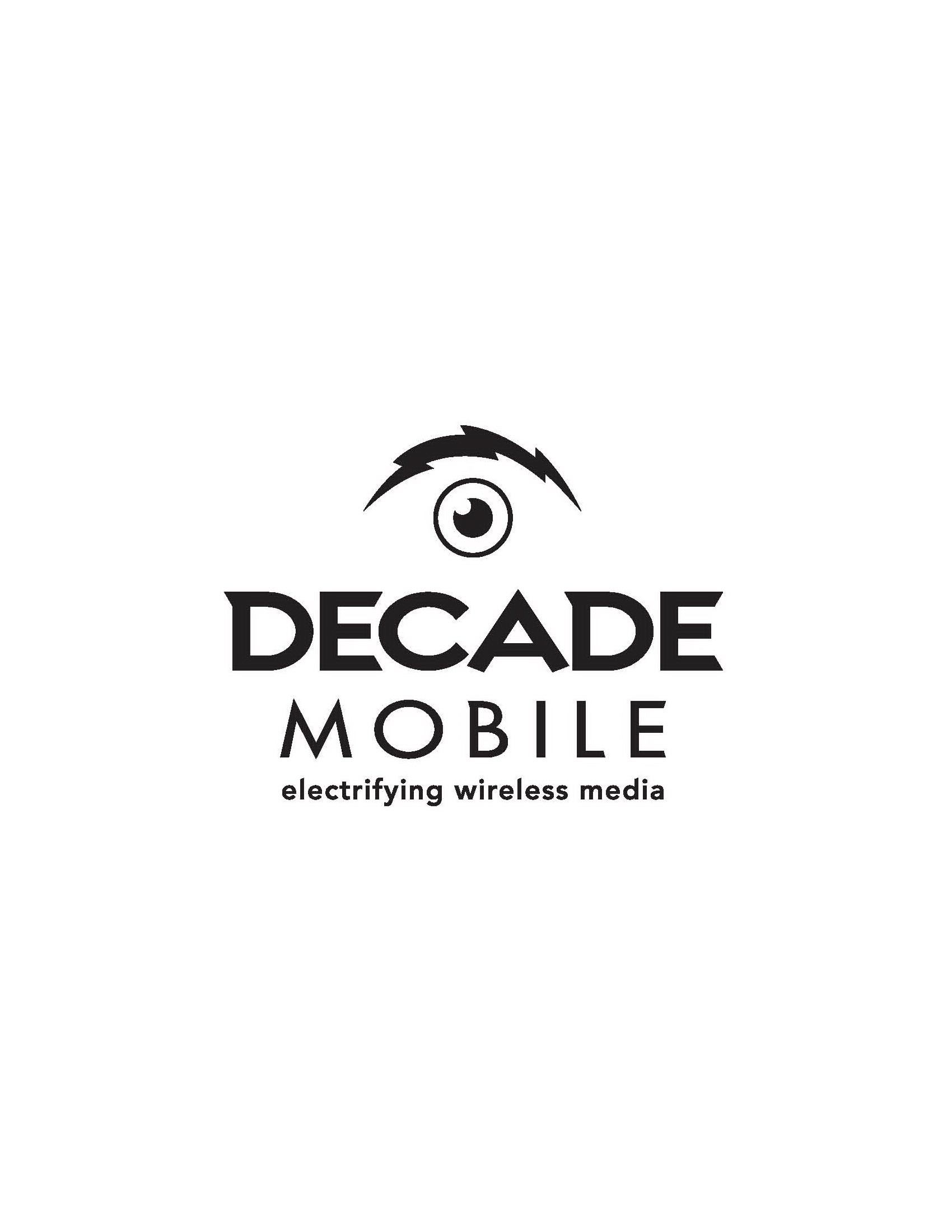 Trademark Logo DECADE MOBILE ELECTRIFYING WIRELESS MEDIA