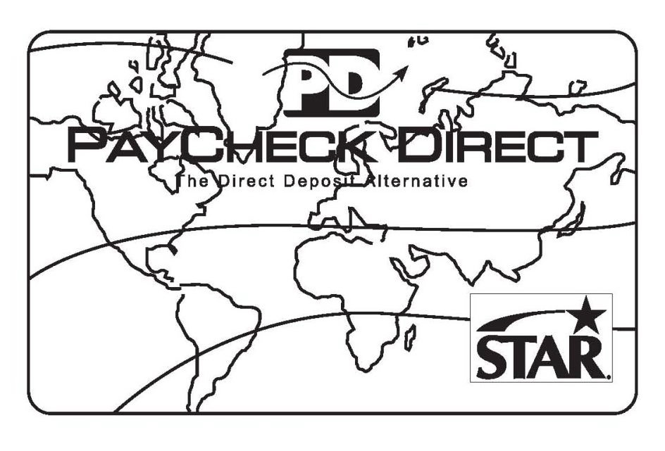 Trademark Logo PD PAYCHECK DIRECT THE DIRECT DEPOSIT ALTERNATIVE STAR.