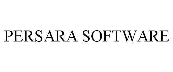 Trademark Logo PERSARA SOFTWARE