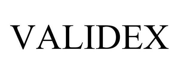 Trademark Logo VALIDEX