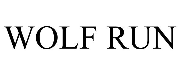 Trademark Logo WOLF RUN