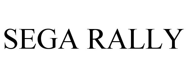 Trademark Logo SEGA RALLY