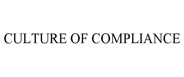 Trademark Logo CULTURE OF COMPLIANCE