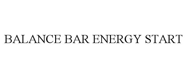  BALANCE BAR ENERGY START