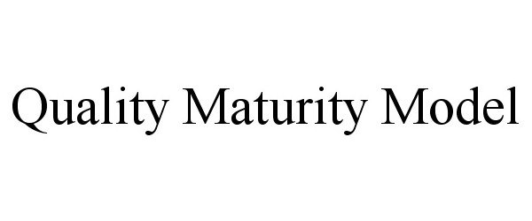  QUALITY MATURITY MODEL