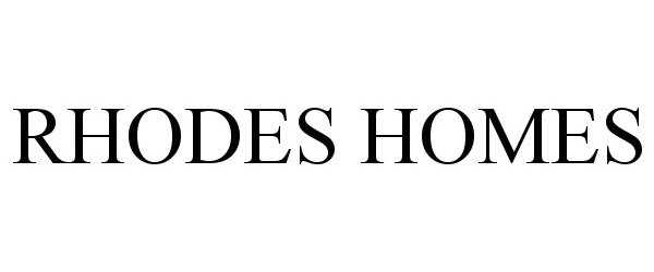  RHODES HOMES