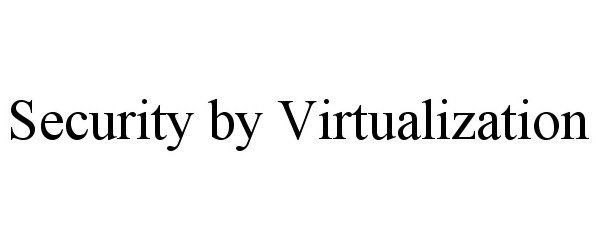  SECURITY BY VIRTUALIZATION