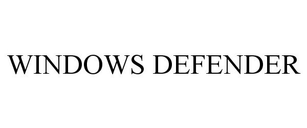 Trademark Logo WINDOWS DEFENDER