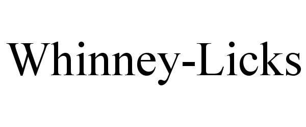 Trademark Logo WHINNEY-LICKS