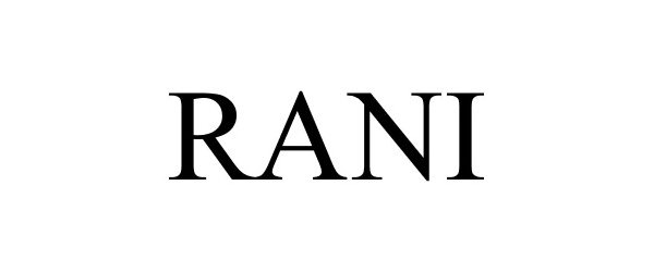 Trademark Logo RANI
