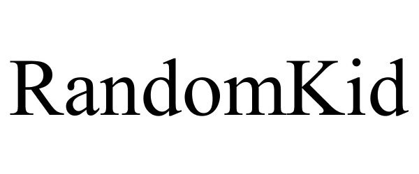 Trademark Logo RANDOMKID