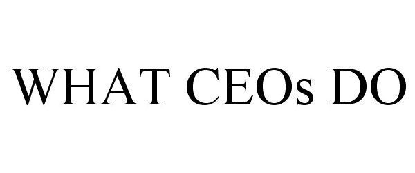  WHAT CEOS DO