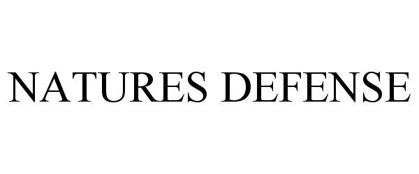 Trademark Logo NATURES DEFENSE