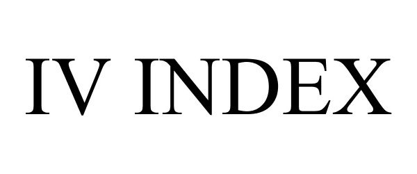 Trademark Logo IV INDEX