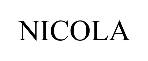 Trademark Logo NICOLA