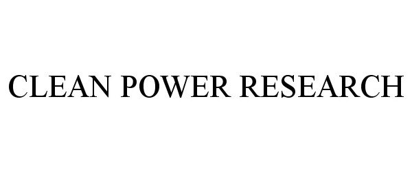  CLEAN POWER RESEARCH