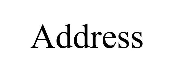 Trademark Logo ADDRESS