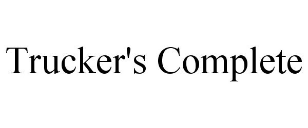 Trademark Logo TRUCKER'S COMPLETE
