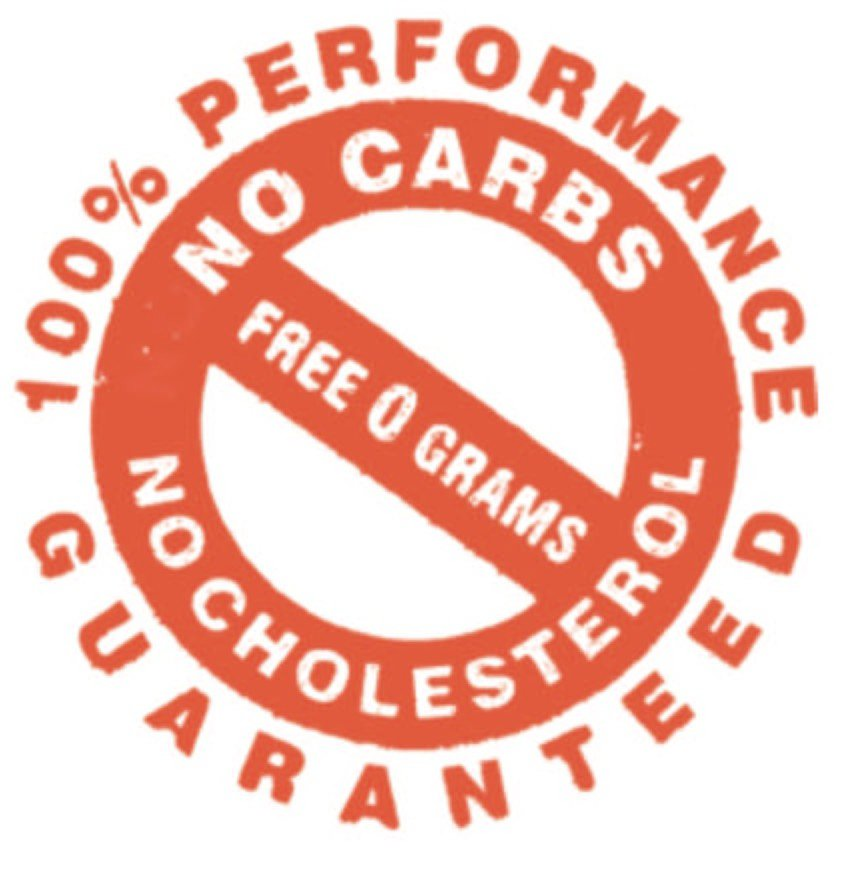  100% PERFORMANCE GUARANTEED NO CARBS NO CHOLESTEROL FREE 0 GRAMS