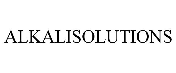 Trademark Logo ALKALISOLUTIONS