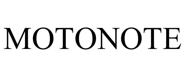 Trademark Logo MOTONOTE